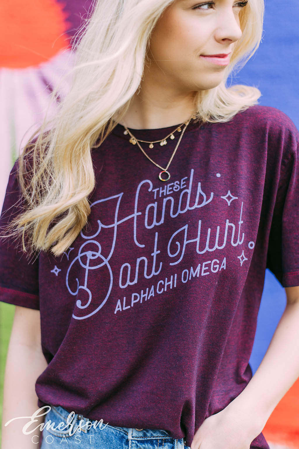 Alpha Chi Omega Acid Wash Philanthropy Tee
