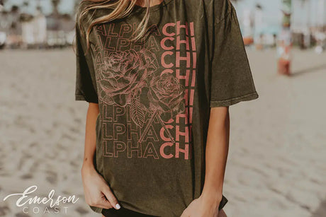 Alpha Chi Omega Floral PR Tshirt