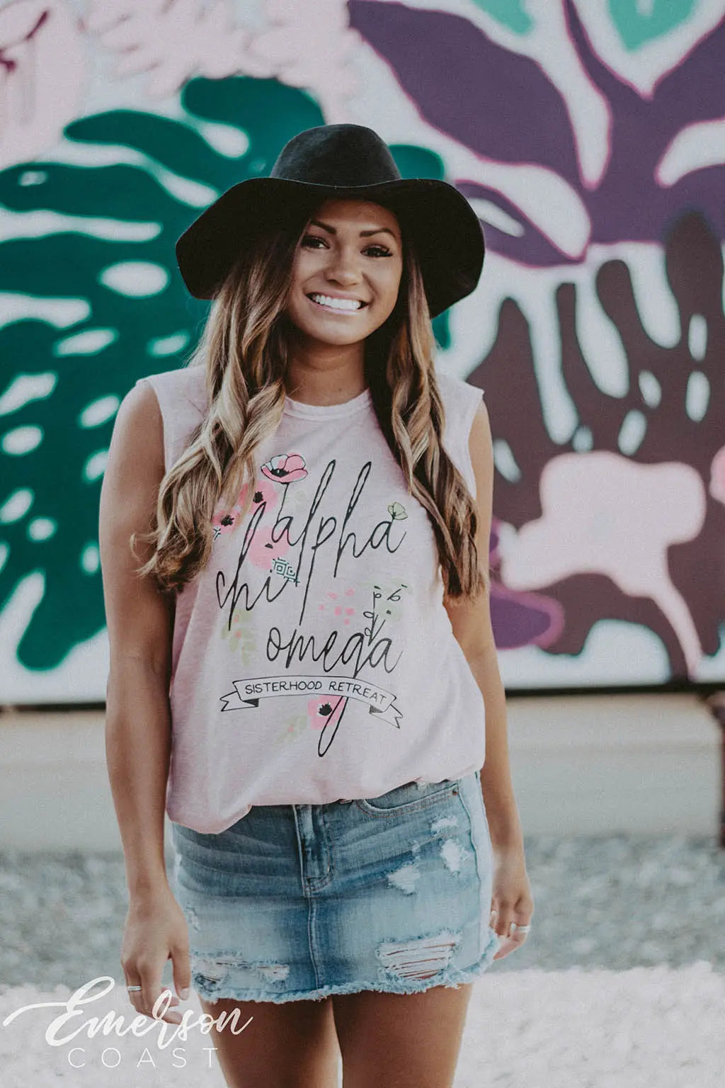Alpha Chi Omega Floral Sisterhood Retreat Tank