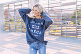 Alpha Chi Omega Simple PR Corduroy Sweatshirt