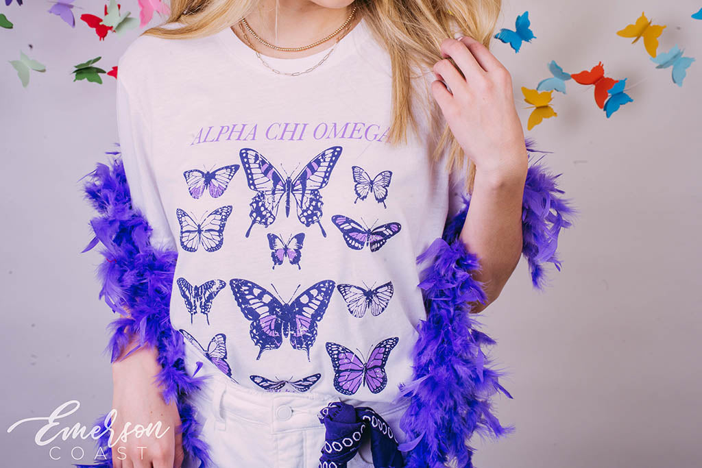 Alpha Chi Omega Butterfly Effect Bid Day Tee