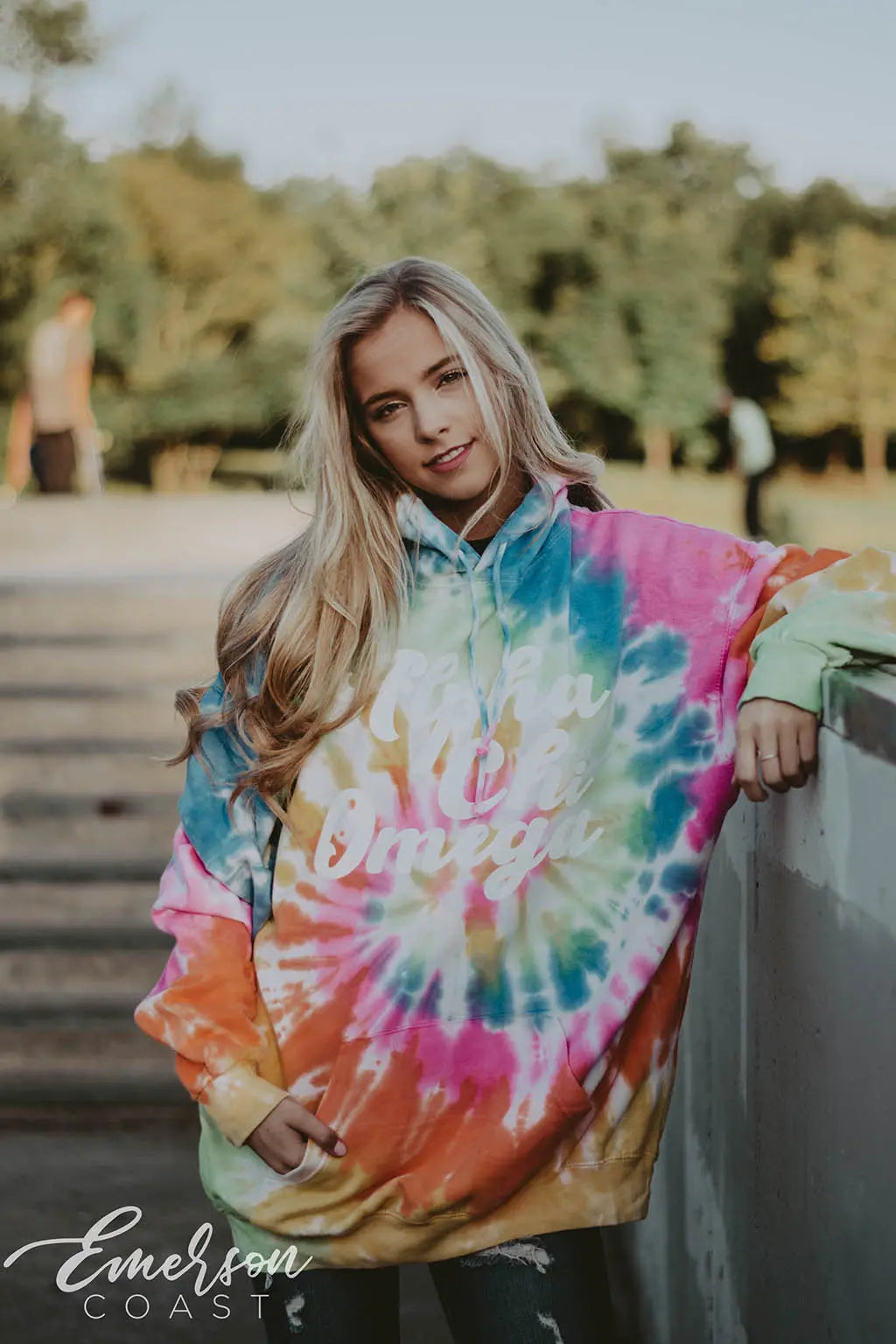 Alpha Chi Omega Tie Dye Hoodie
