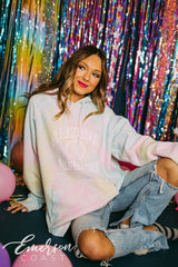 Alpha Chi Omega Pastel Tie Dye Corduroy Hoodie