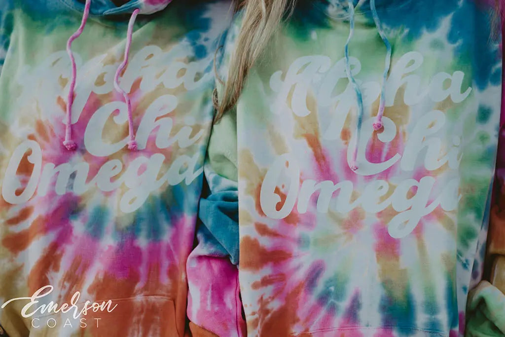 Alpha Chi Omega Tie Dye Hoodie