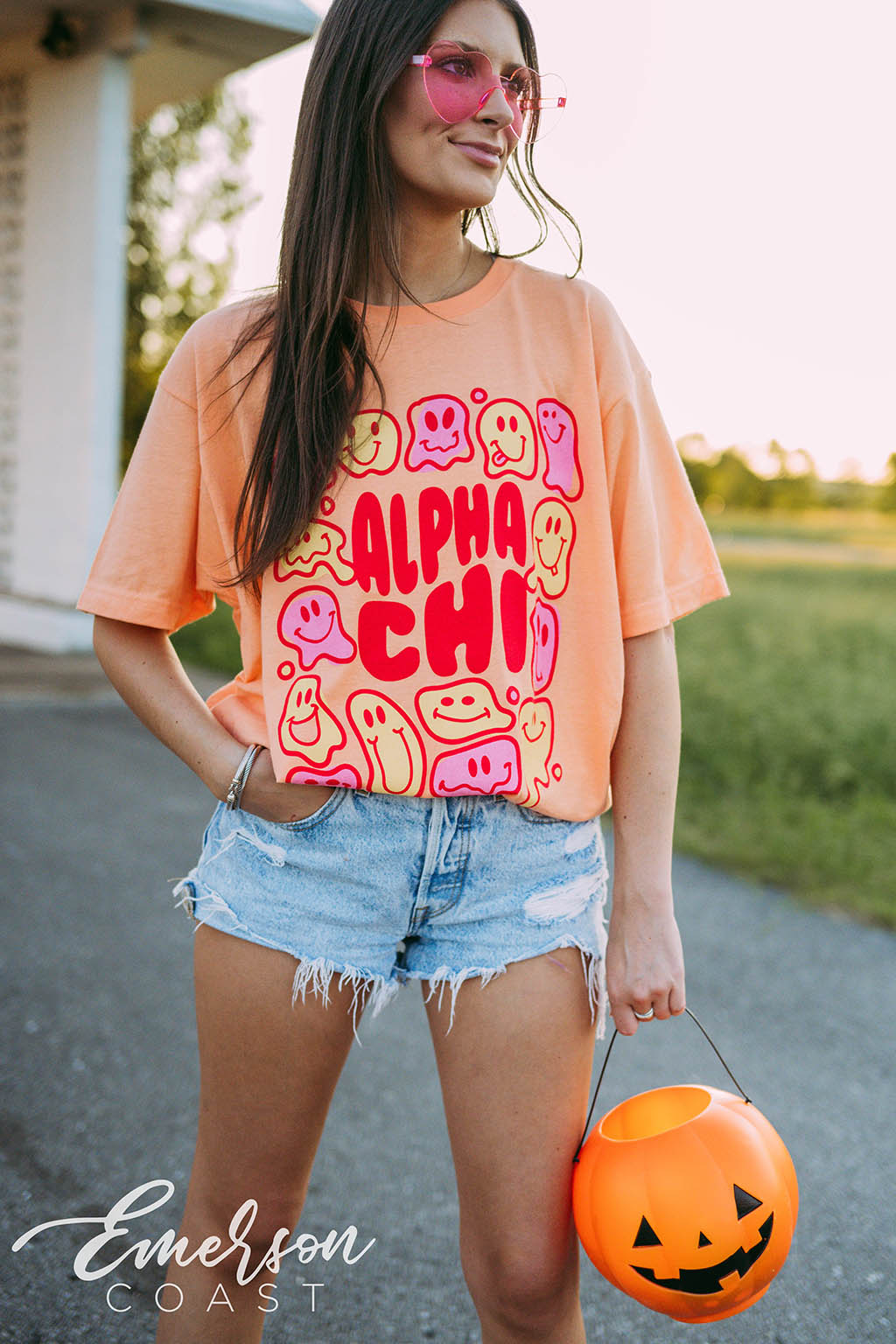 Alpha Chi PR Smiley Face Tee