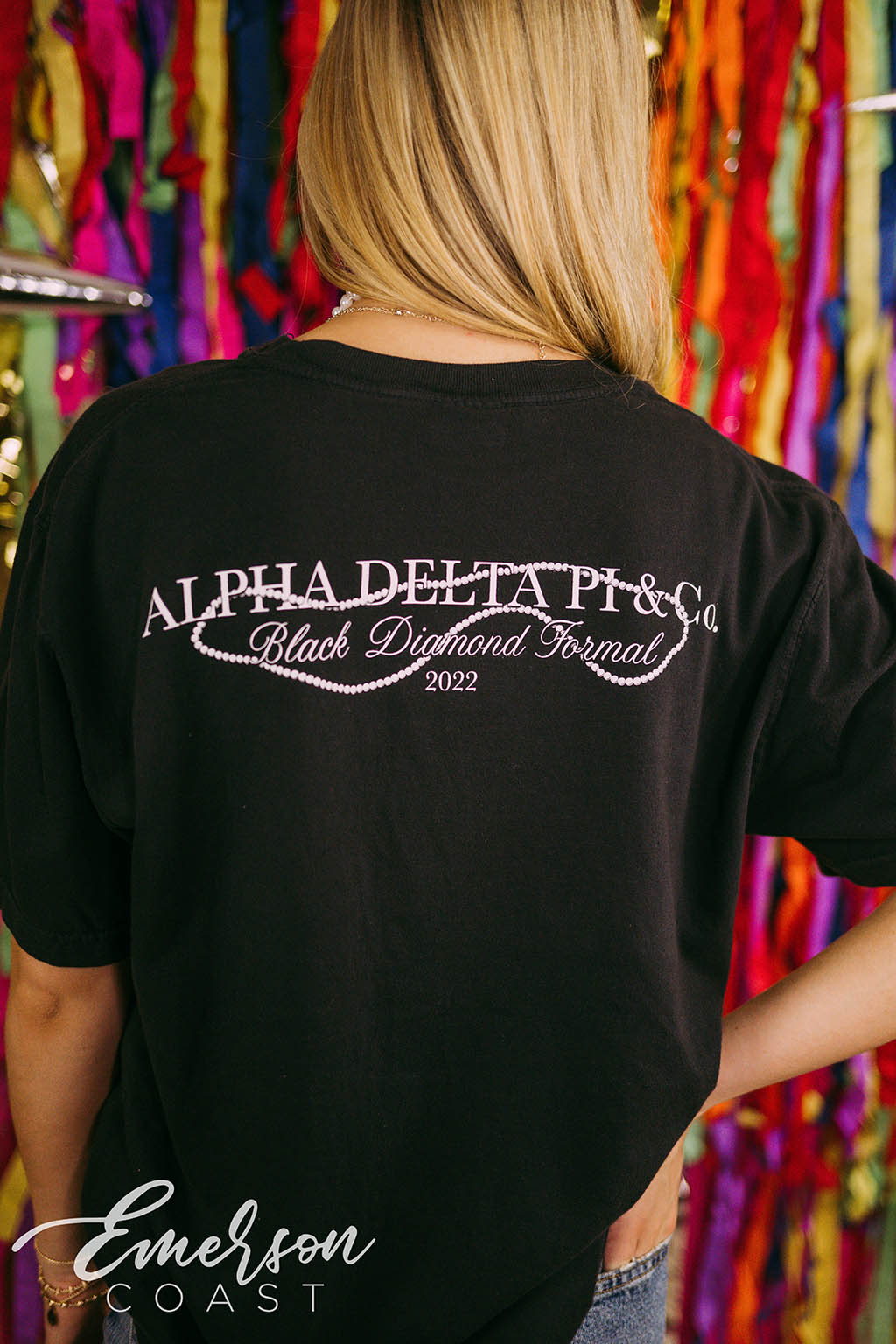 Alpha Delta Pi Black Diamond Pearl Formal Tee