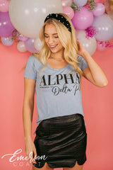 Alpha Delta Pi Light Blue Recruitment Tee