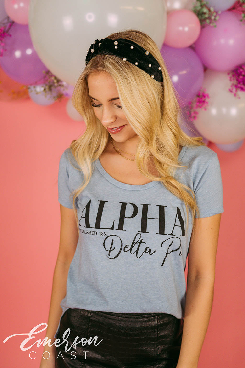 Alpha Delta Pi Light Blue Recruitment Tee
