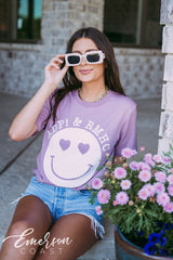 Alpha Delta Pi Philanthropy Purple Smiley Tee