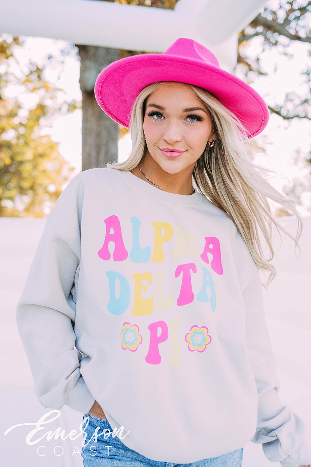 Alpha Delta Pi PR Colorful Crewneck