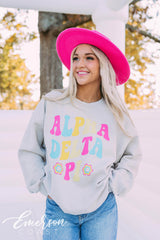 Alpha Delta Pi PR Colorful Crewneck