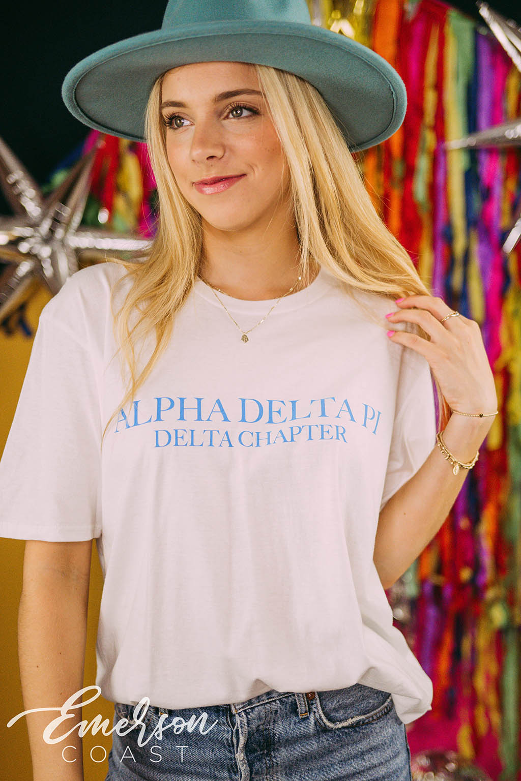 Alpha Delta Pi PR House White Tee