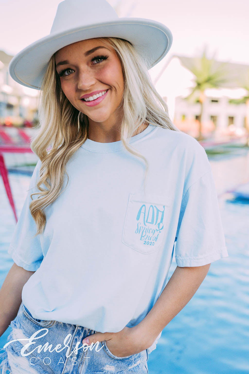 Alpha Delta Pi Spring Break Soaking Up The Sun Tee