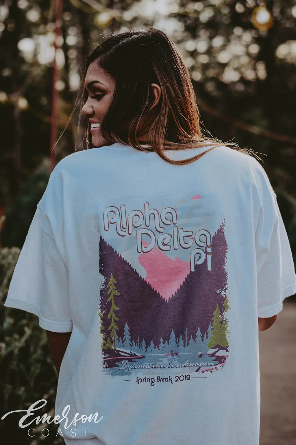 Alpha Delta Pi Destination Unknown Spring Break Tshirt