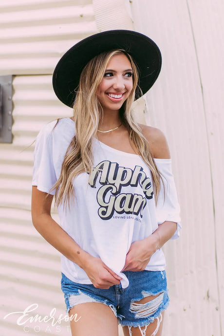 Alpha Gam Slouchy Recruitment Tee