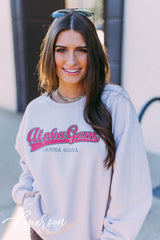 Alpha Gam Collegiate Sand Crewneck