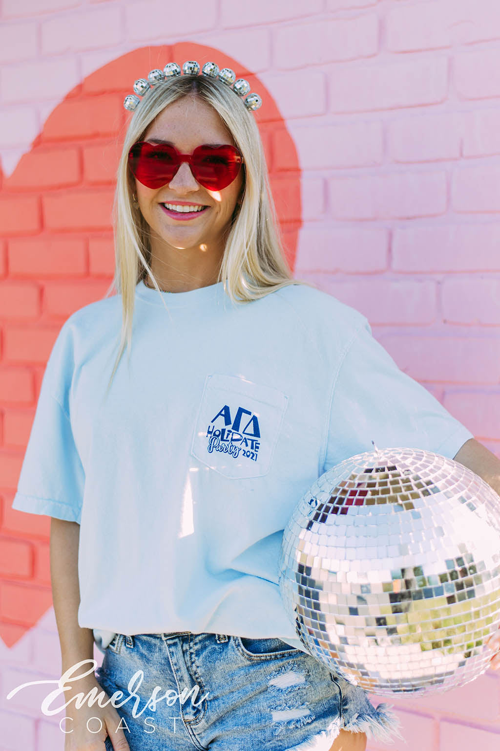 Alpha Gamma Delta Holidate Party Tee
