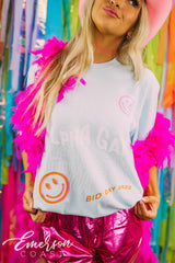 Alpha Gamma Delta Bid Day Smiley Face Tee