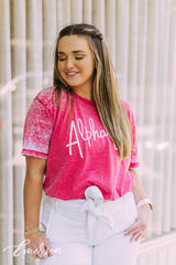 Alpha Gam Recruitment Acid Wash Tee