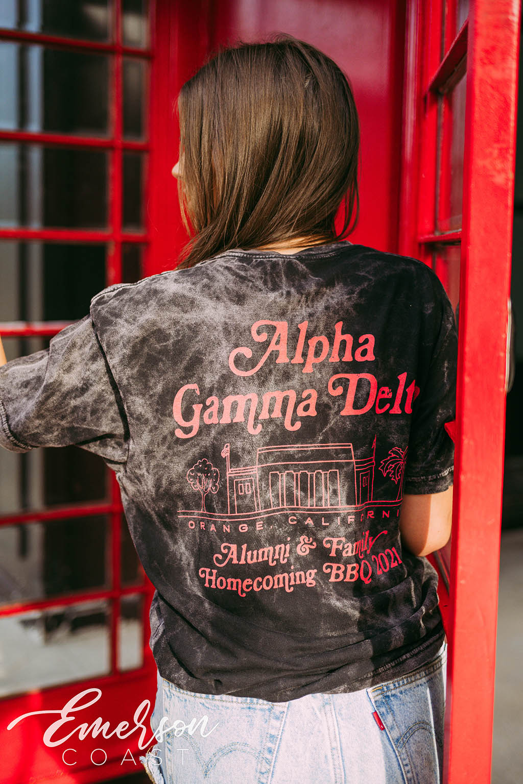 Alpha Gamma Delta Homecoming BBQ Mineral Wash Tee