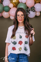 Alpha Gamma Delta Floral PR Tee