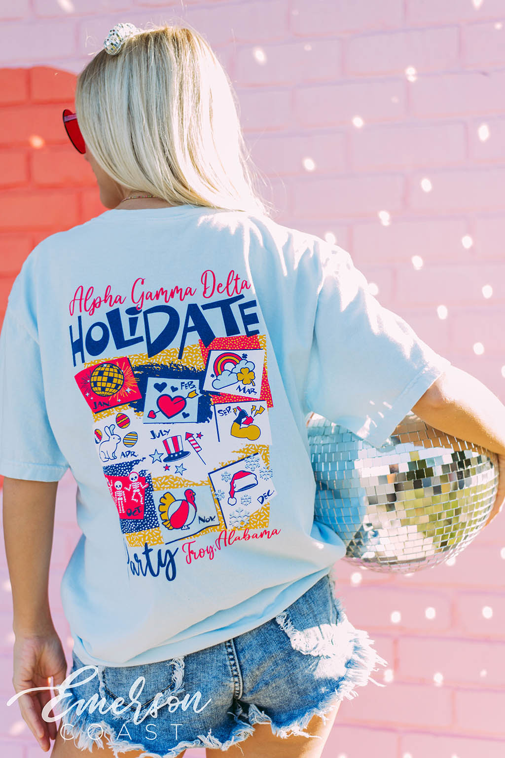 Alpha Gamma Delta Holidate Party Tee