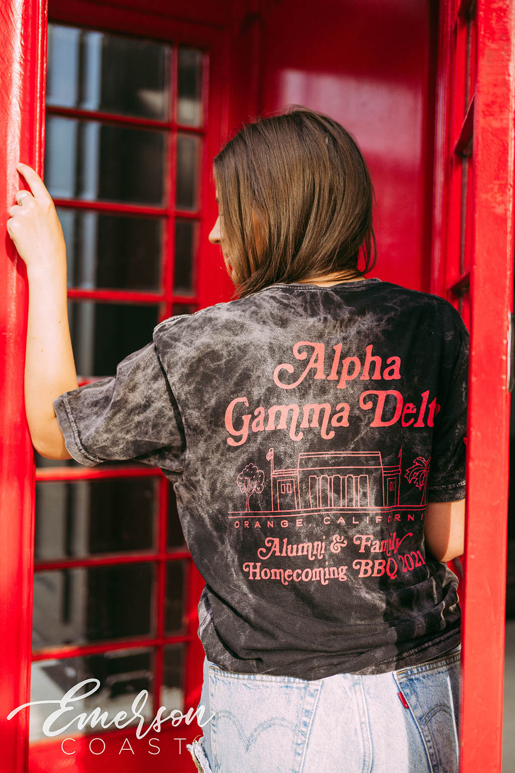 Alpha Gamma Delta Homecoming BBQ Mineral Wash Tee