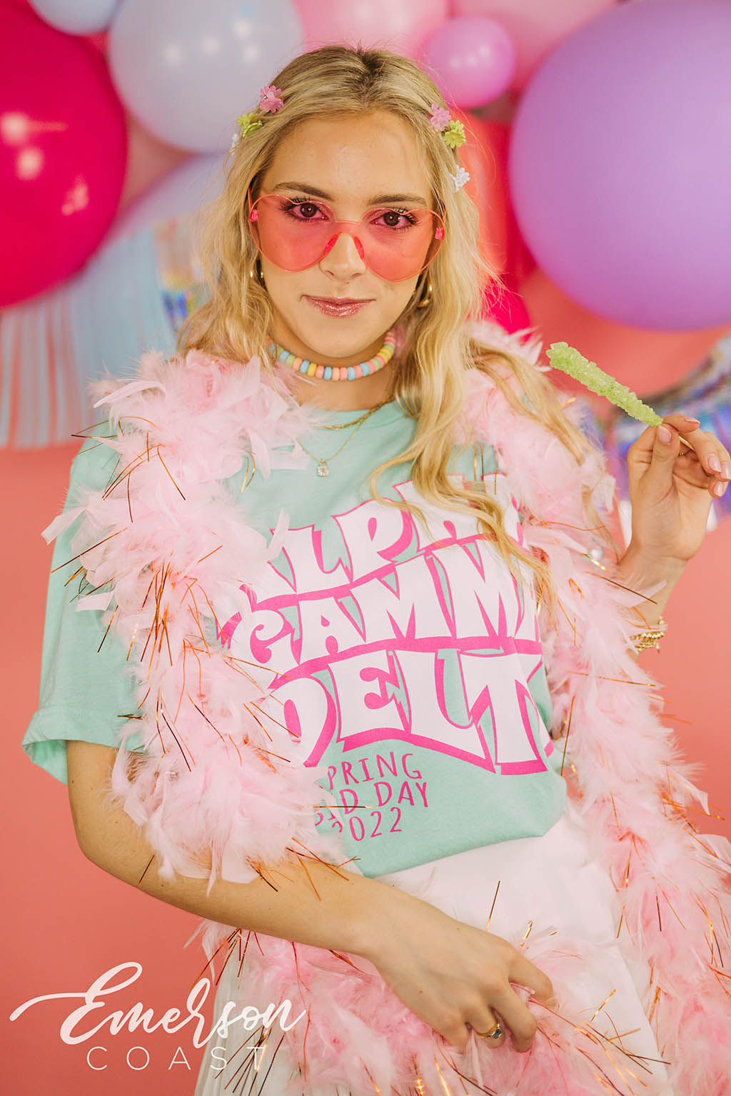 Alpha Gam Colorful Bid Day Tee