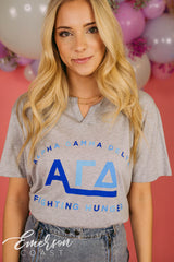 Alpha Gamma Delta Fighting Hunger Notch Tee