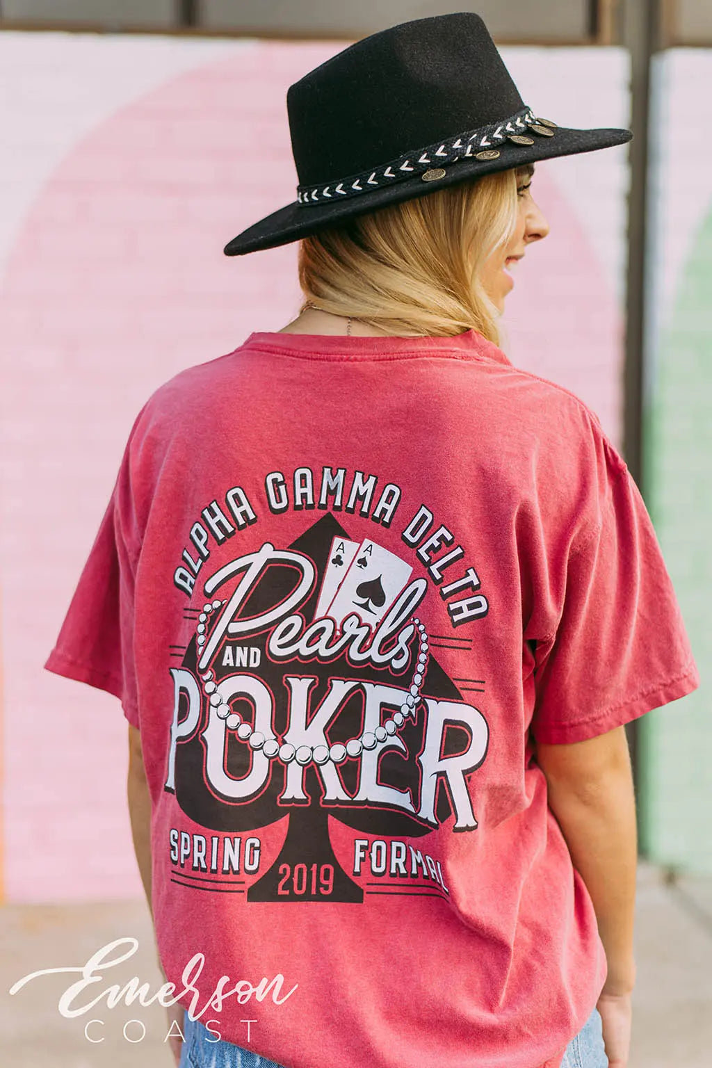 Alpha Gamma Delta Pearls and Poker Spring Formal Tee