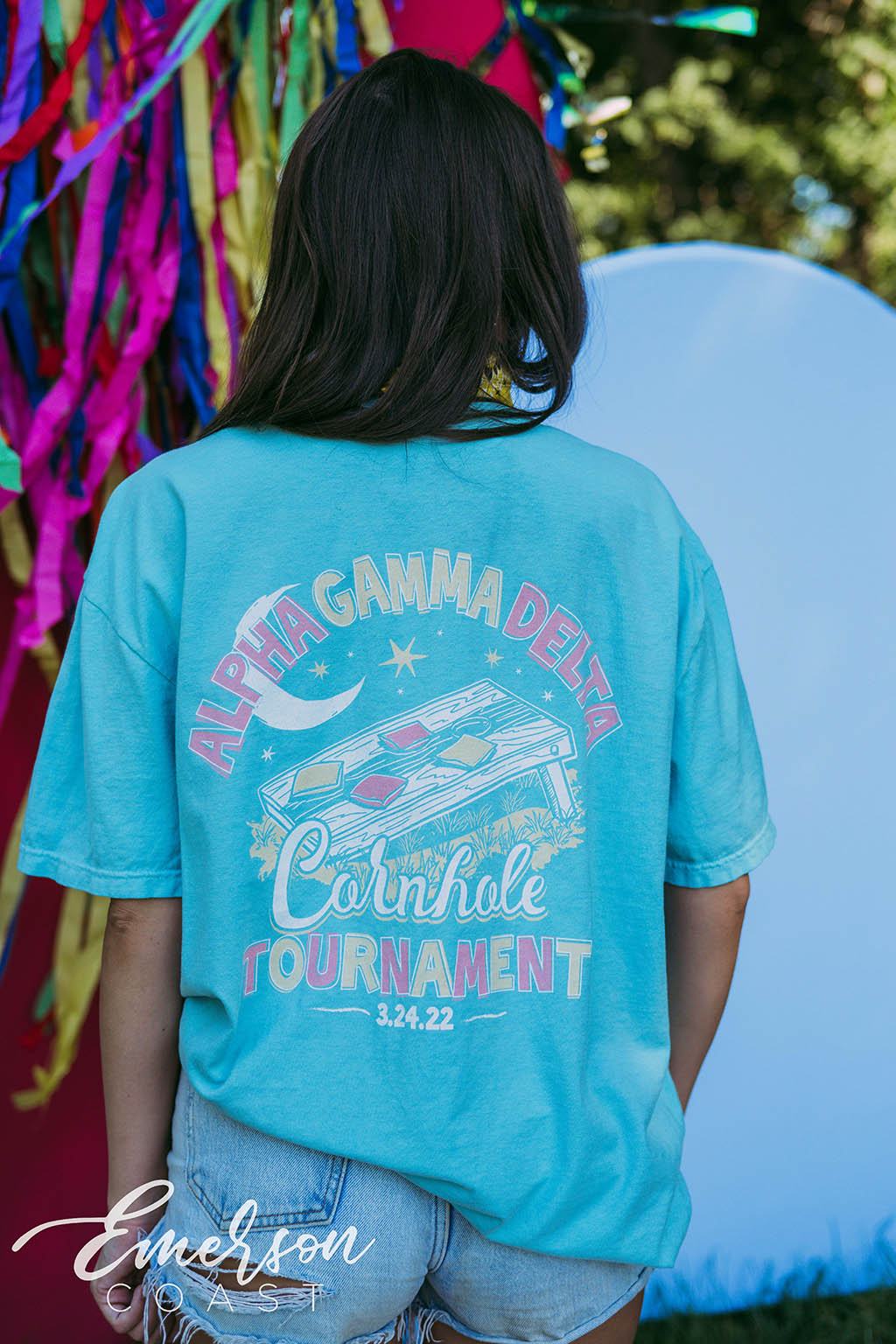 Alpha Gamma Delta Philanthropy Cornhole Tournament Tee