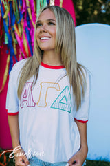 Alpha Gamma Delta PR Ringer Tee