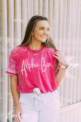 Alpha Gam Recruitment Acid Wash Tee