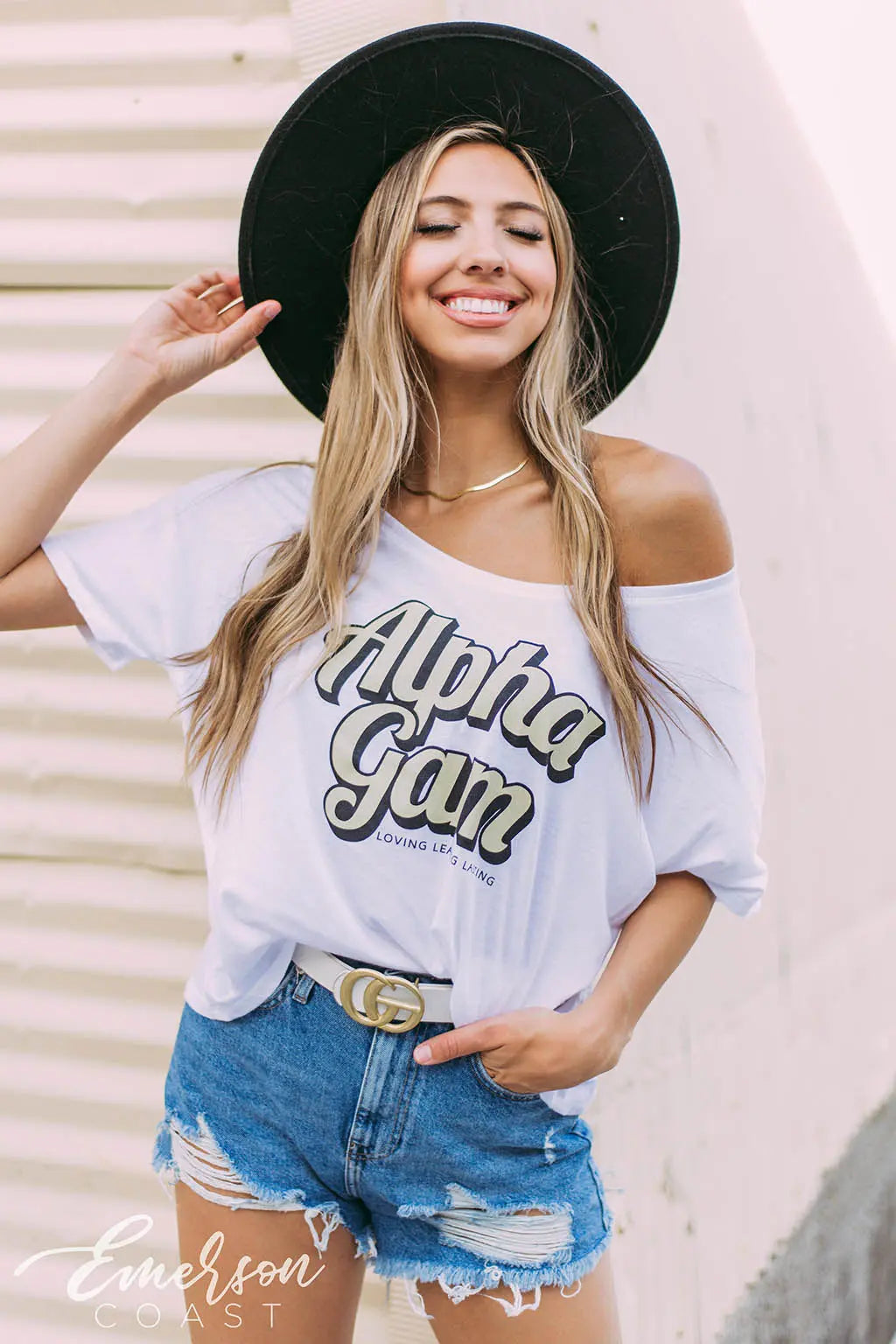 Alpha Gam Slouchy Recruitment Tee