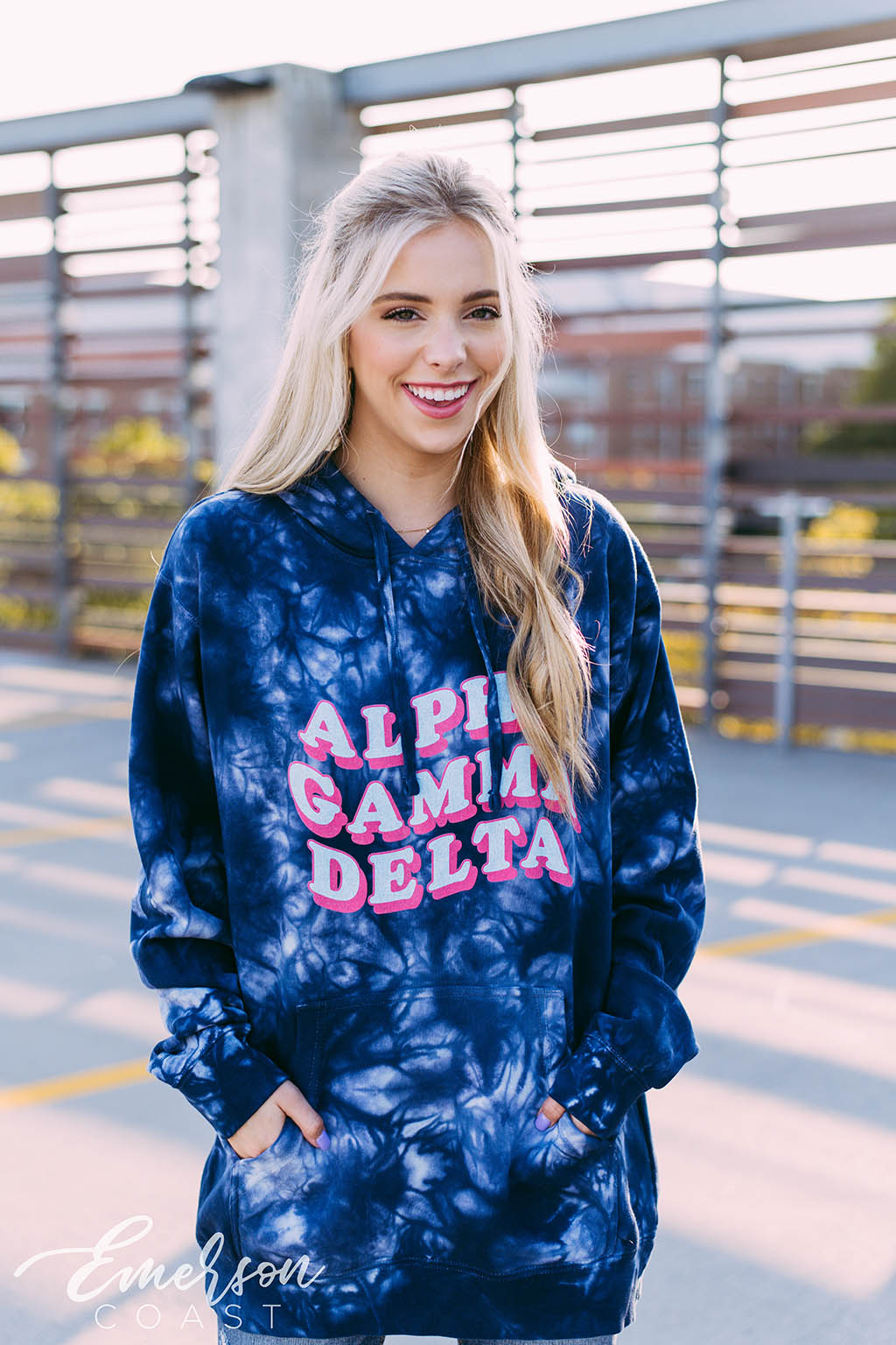 Alpha Gamma Delta Tie Dye PR Hoodie