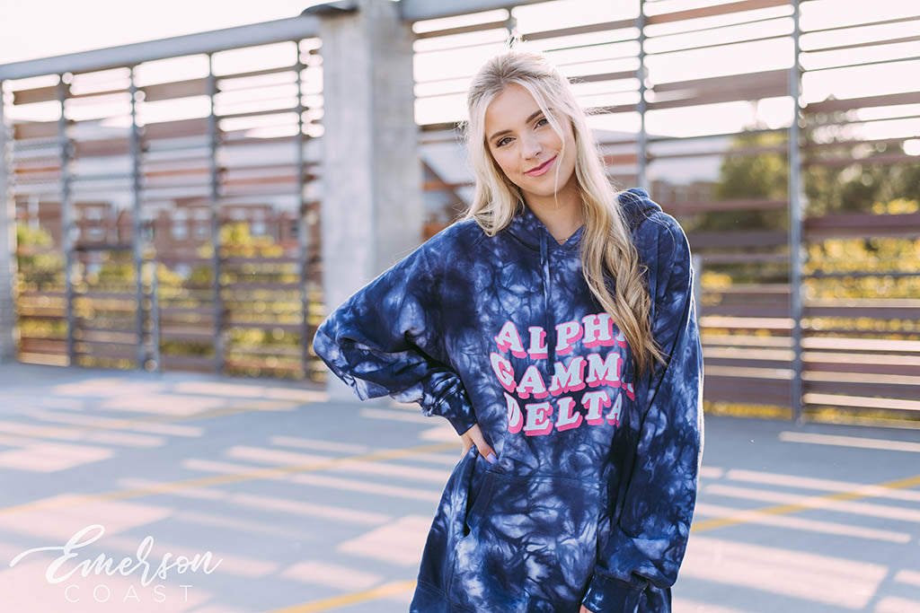 Alpha Gamma Delta Tie Dye PR Hoodie