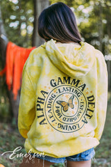 Alpha Gamma Delta Butterfly Yellow Hoodie