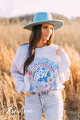 Alpha Omicron Pi Retro Floral Sweatshirt