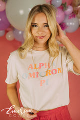 Alpha Omicron Pi Colorful Recruitment Tee