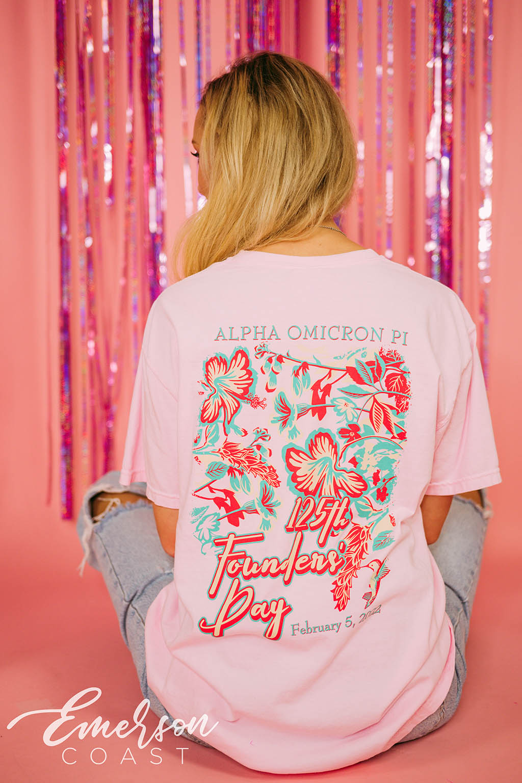 Alpha Omicron Pi Floral Founders Day Tee