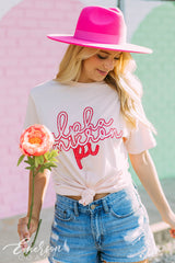 Alpha Omicron Pi Pink PR Tee