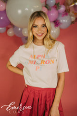Alpha Omicron Pi Colorful Recruitment Tee