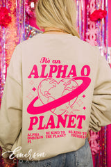 Alpha Omicron Pi PR Planet Alpha O Sand Crewneck