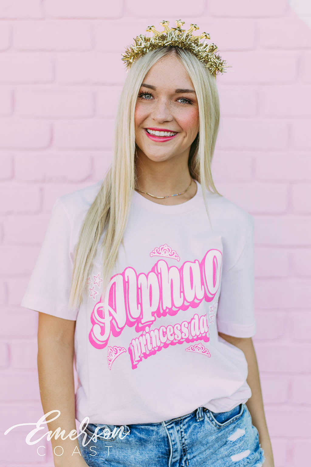 Alpha O Princess Day Pink Tshirt