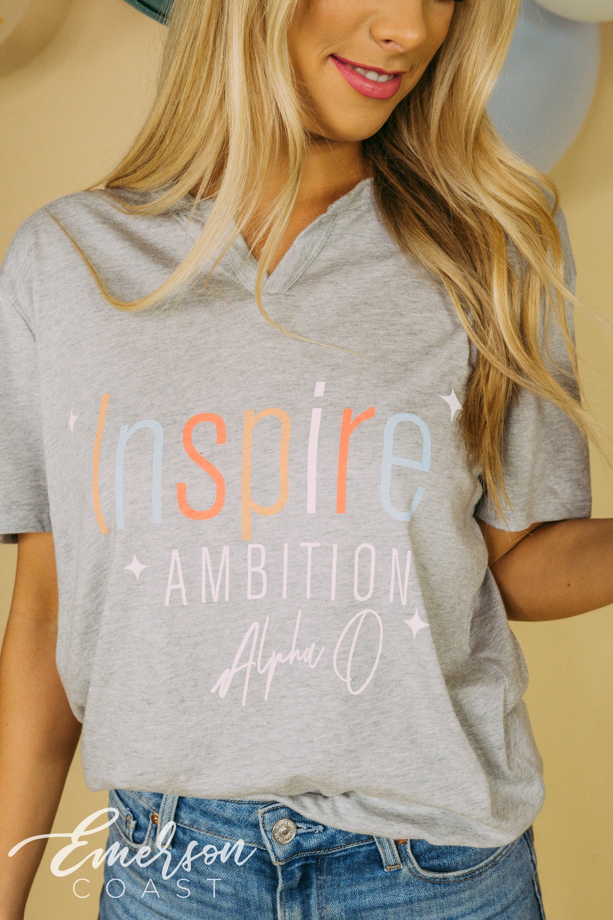 Alpha O Inspire Ambition Notch Tee