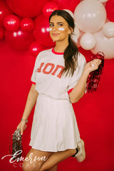AOII Cheerleader Bid Day Ringer Tee
