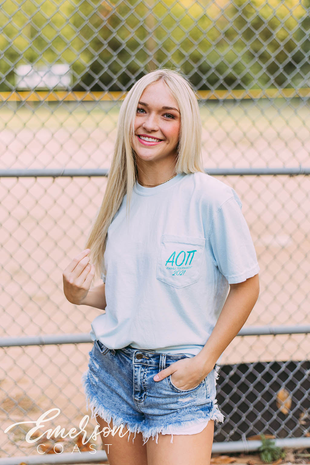 Alpha Omicron Pi Strike Out Arthritis Kickball Tee