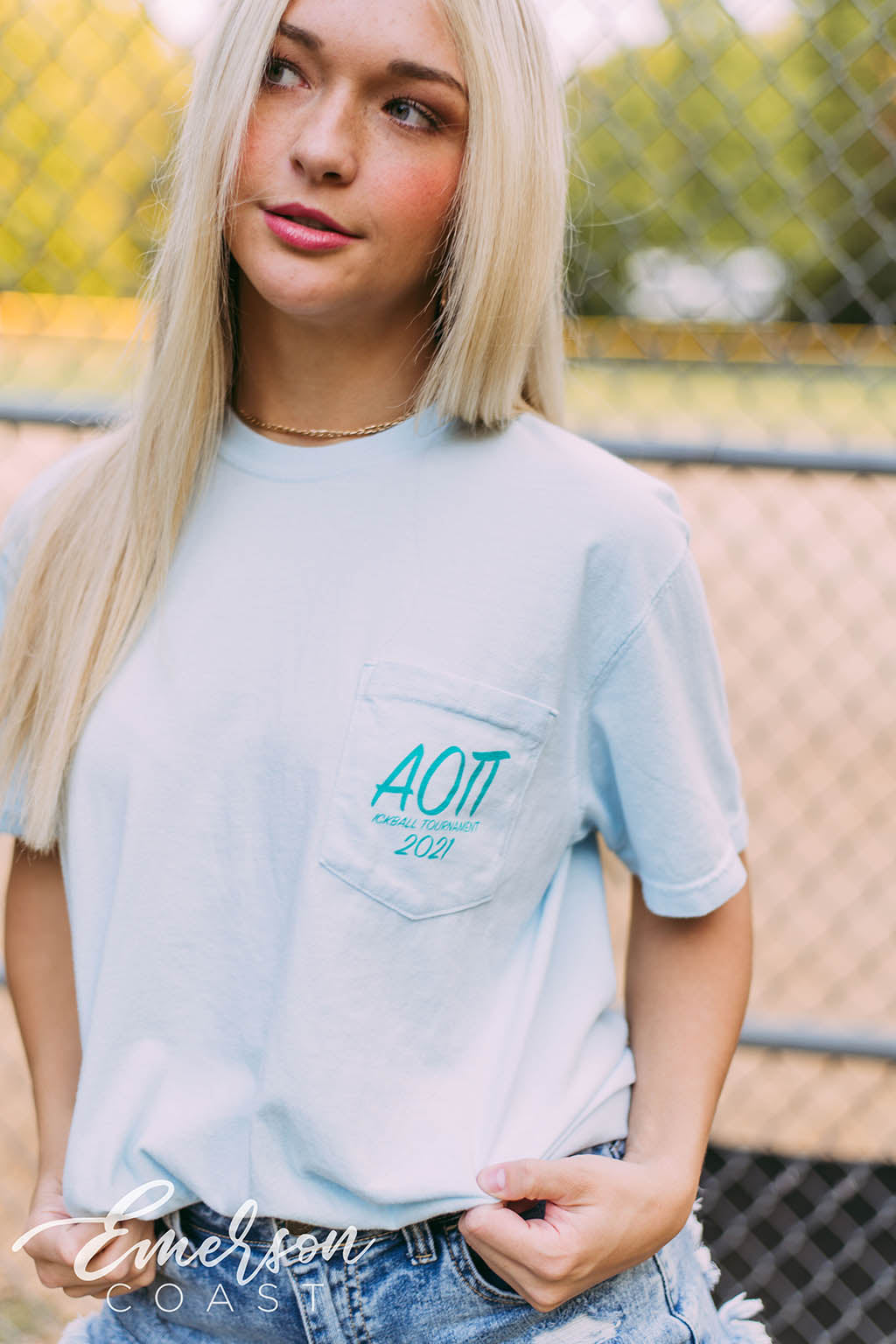 Alpha Omicron Pi Strike Out Arthritis Kickball Tee