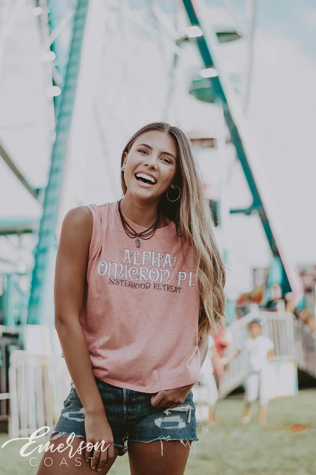 AOII Sisterhood Retreat Crop Top T-shirt