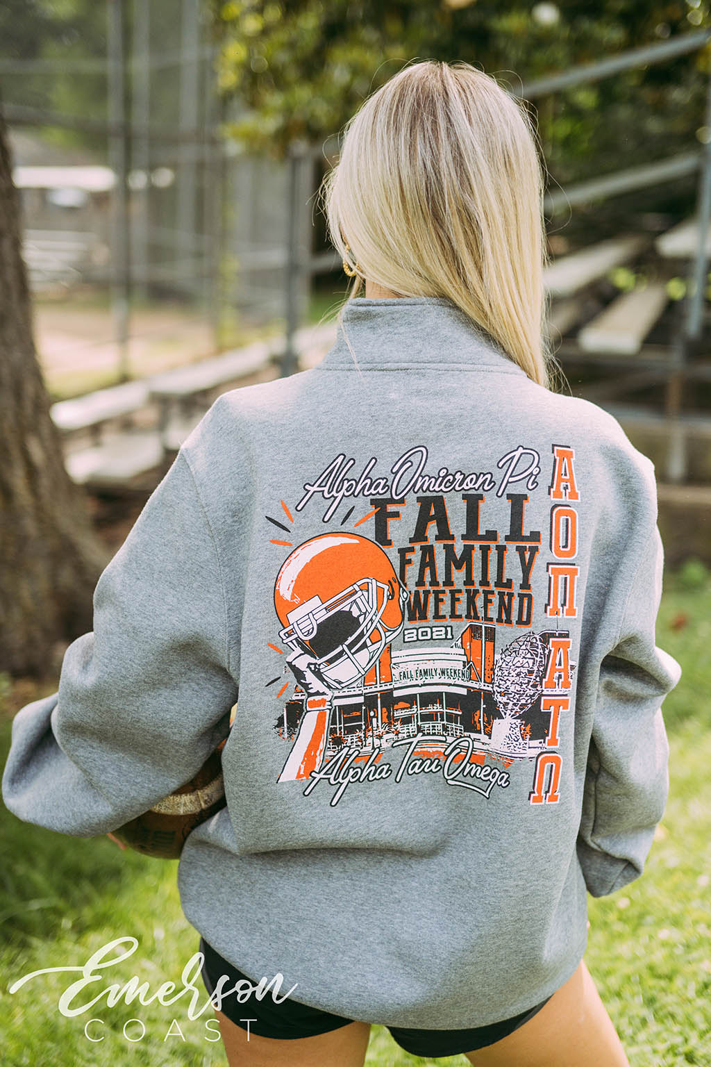 Alpha Omicron Pi Family Weekend Fall Quarter Zip Pullover
